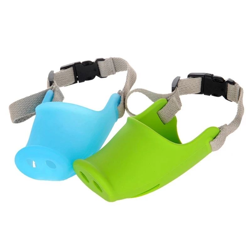 Dog Anti-Bite Piggy Mouth Muzzle Cover | Long Snout Pet Training & Daily Use