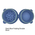 Non-Slip Portable Pet Bowls | Foldable Silicone Double Feeder for Dog & Cat Travel