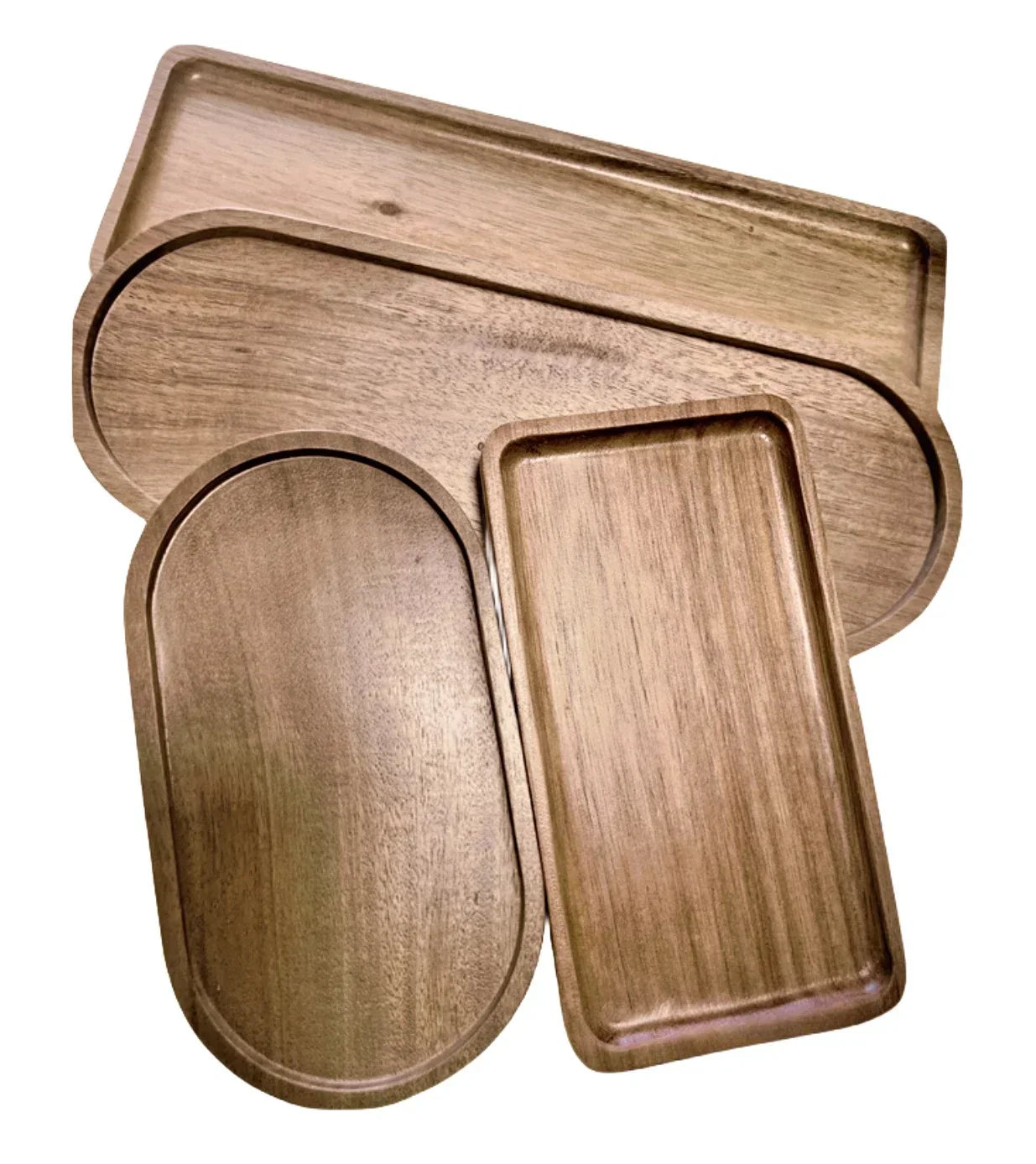Solid Wood Dessert Plate Round/Rectangle Food Tray Snack Dried Fruit Tea Tray Japanese-style Bread Board Pallet Kitchen Supplies