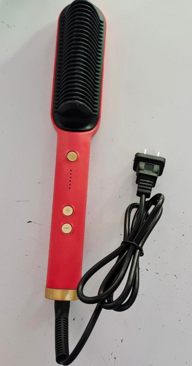 Electric Hair Brush Straightener & Curler | Dual-Purpose Negative Ion Hot Comb
